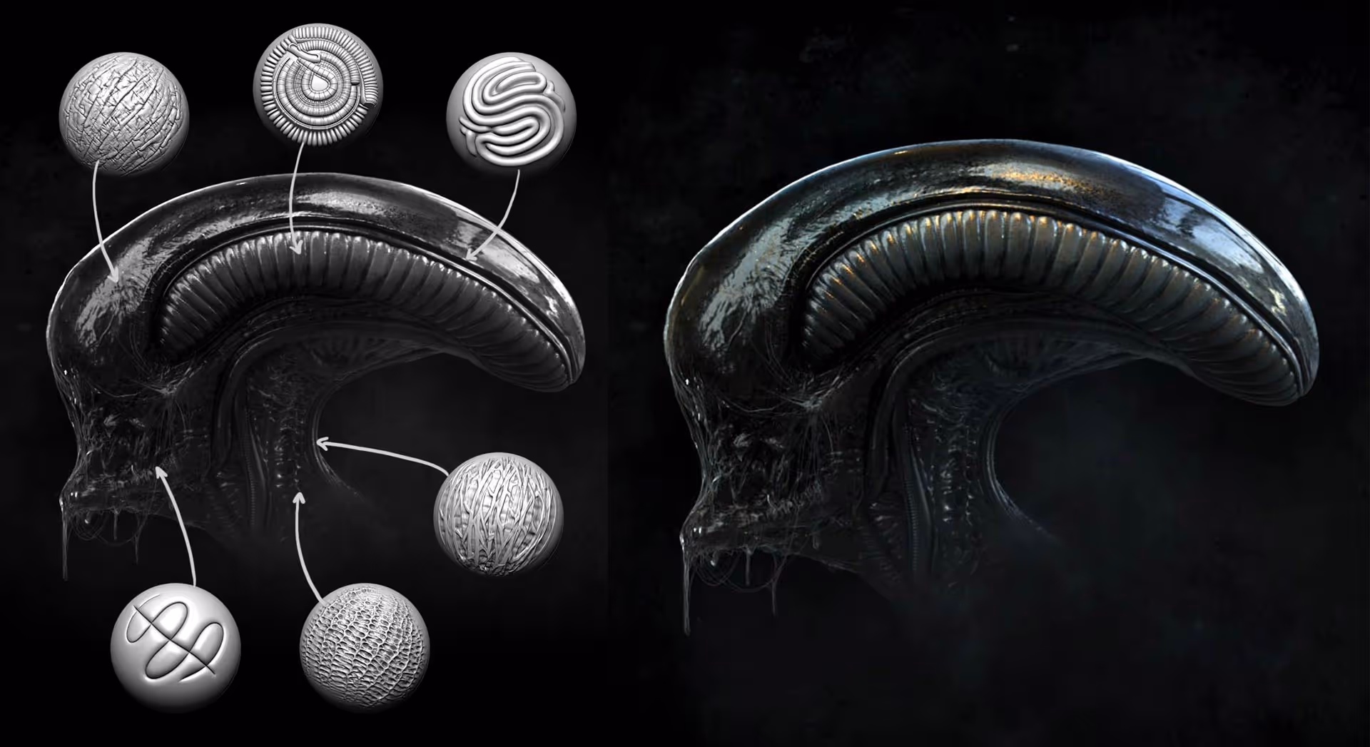 Giger & Beksiński inspired pack