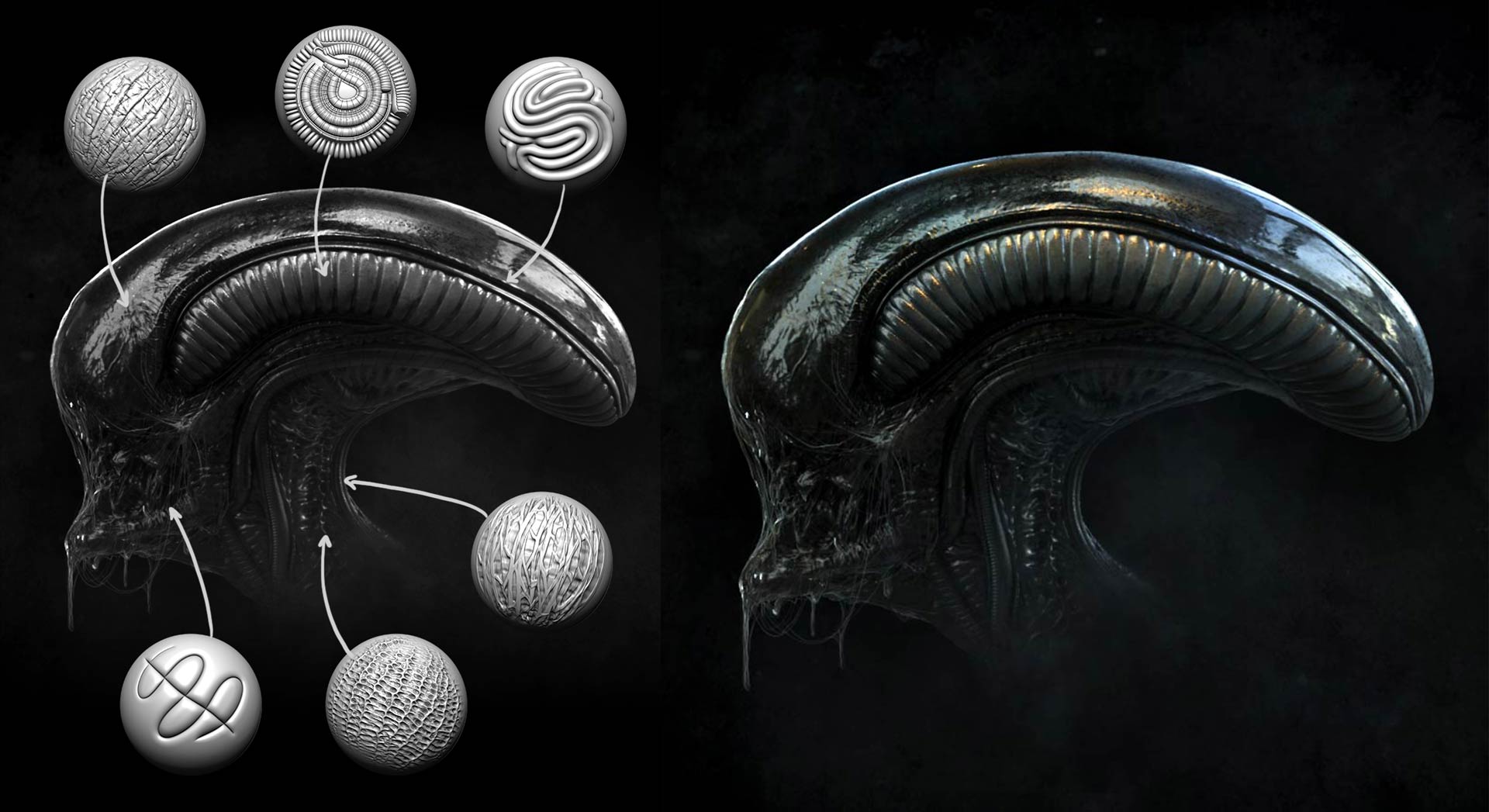 Giger & Beksiński inspired pack