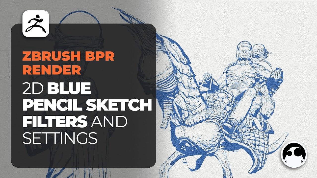 2D Sketches from 3D Meshes - ZBrush BPR filters pack
