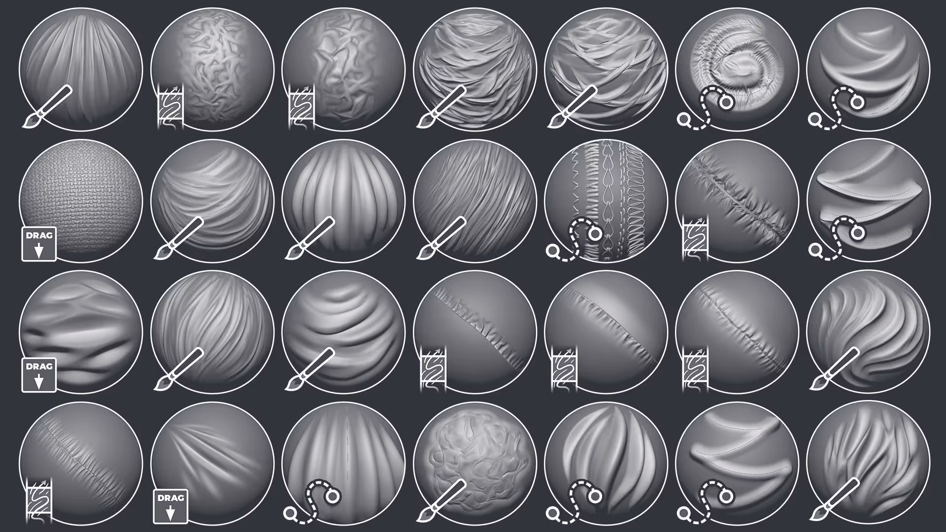 Cloth and Drapery Brushes Pack