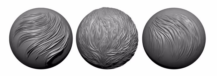 3 Sculpting hair brushes