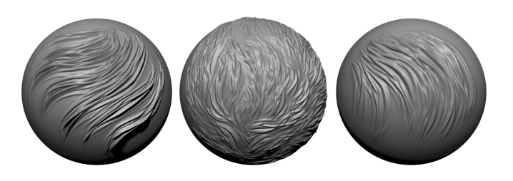 3 Sculpting hair brushes