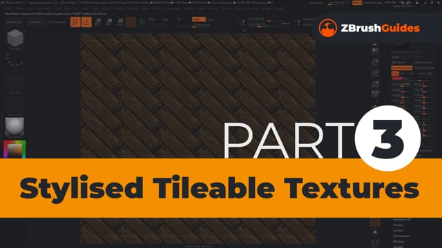 Stylised Tileable Textures in ZBrush