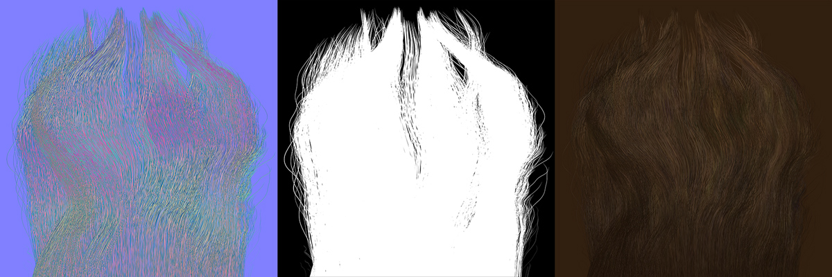 Hair texture maps