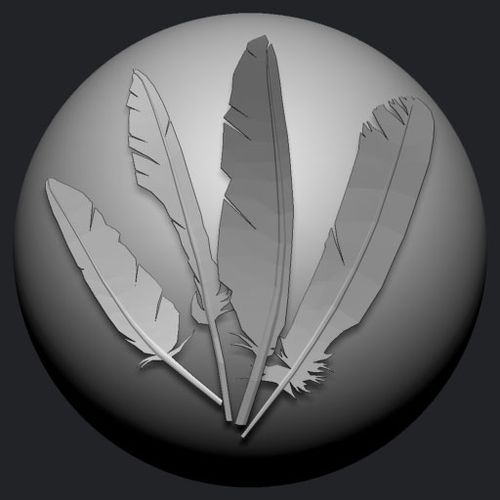 Low-poly feathers with NanoMesh