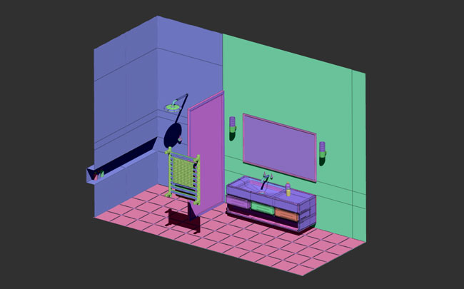 Scene and IMM brush with parts