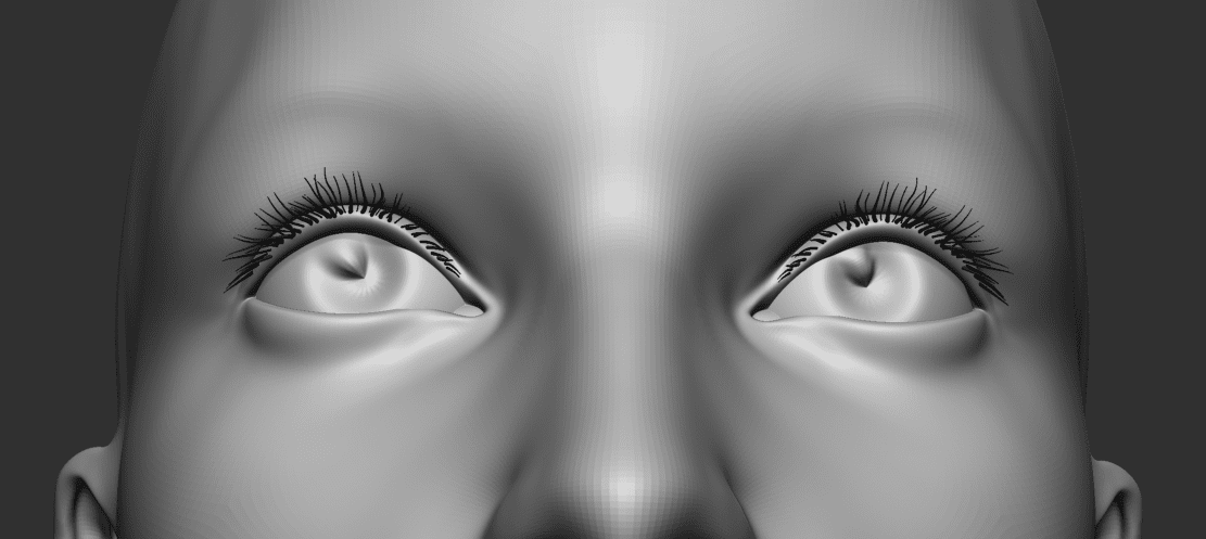 Simple stylised eyelashes