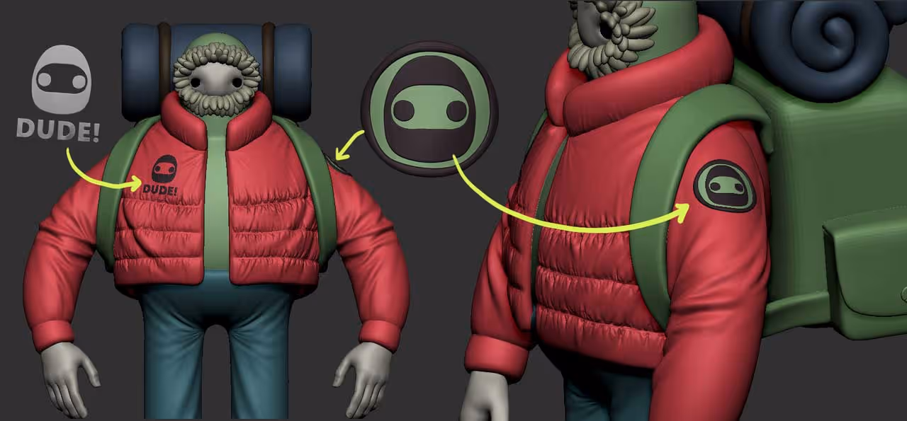 Projecting surfaces in ZBrush
