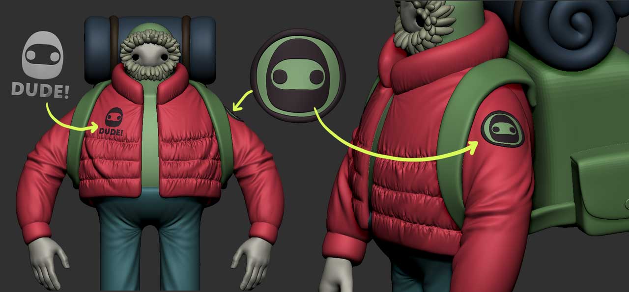 Projecting surfaces in ZBrush