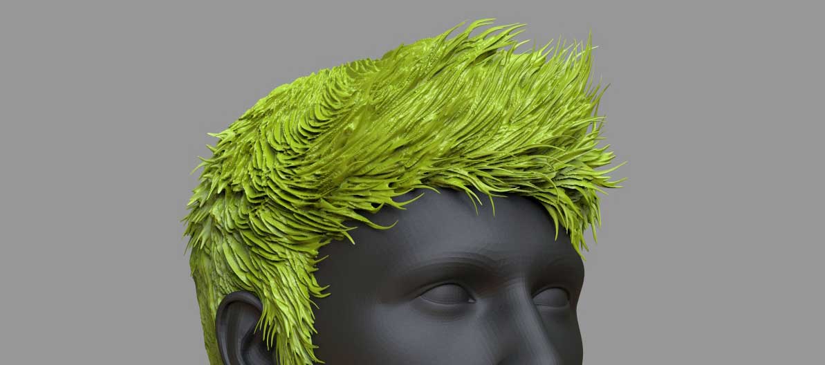 Sculpting the base of the hair