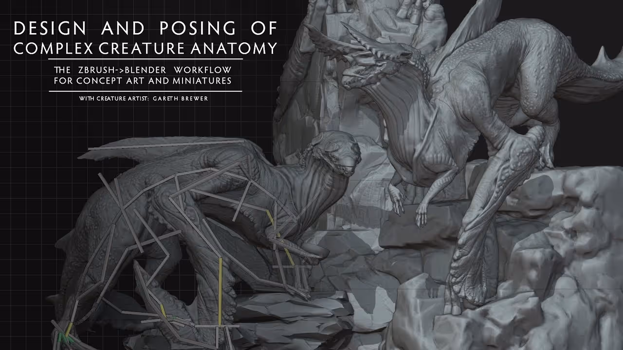 Design and posing complex creature anatomy!