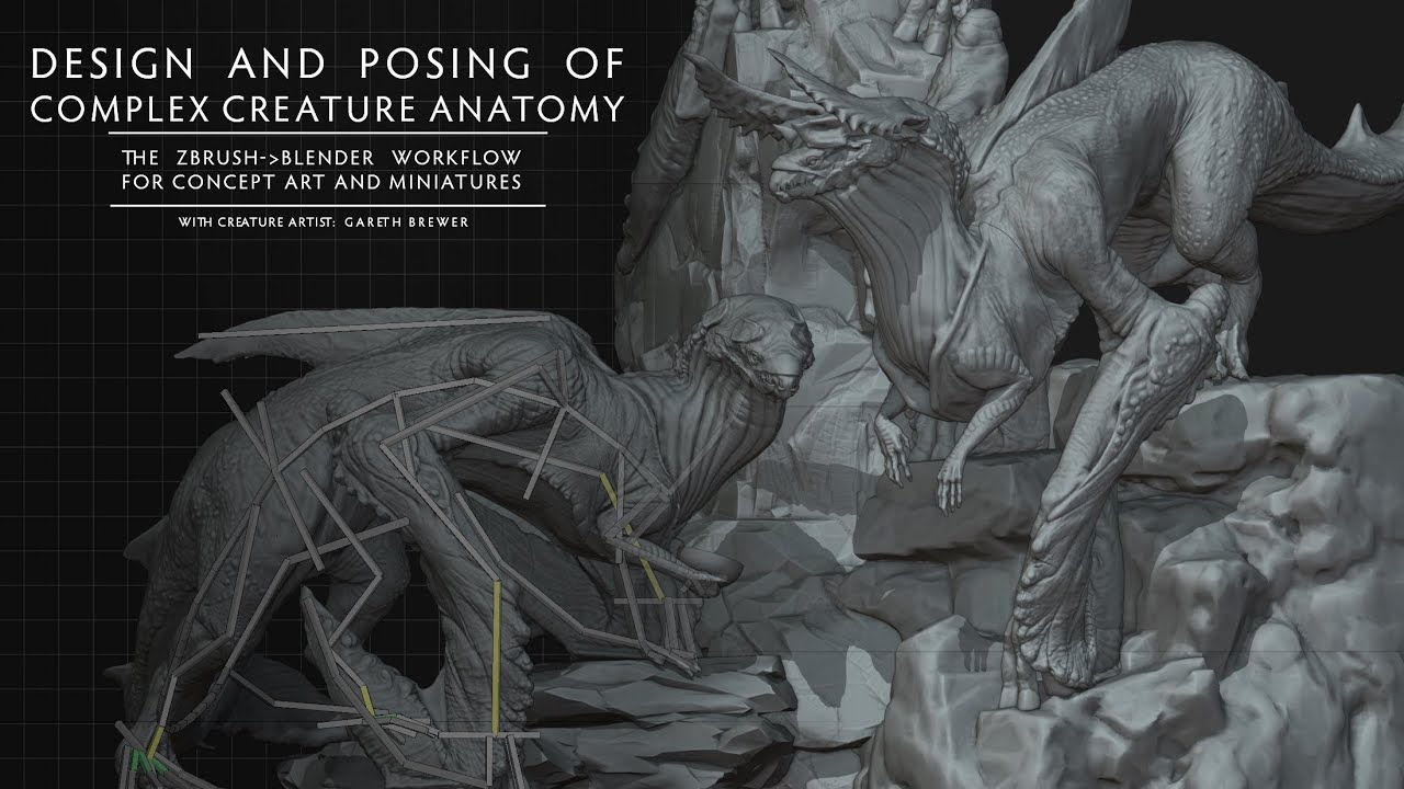 Design and posing complex creature anatomy!
