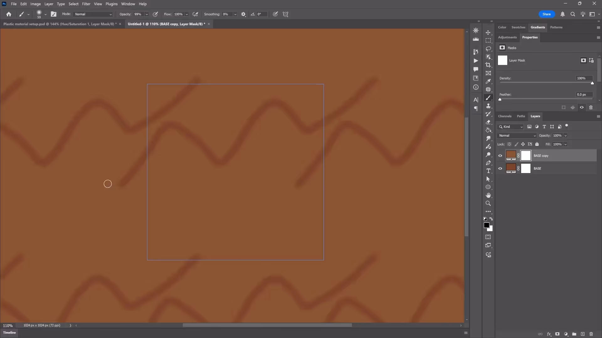 Photoshop Pattern Preview mode showing seamless tileable texture design