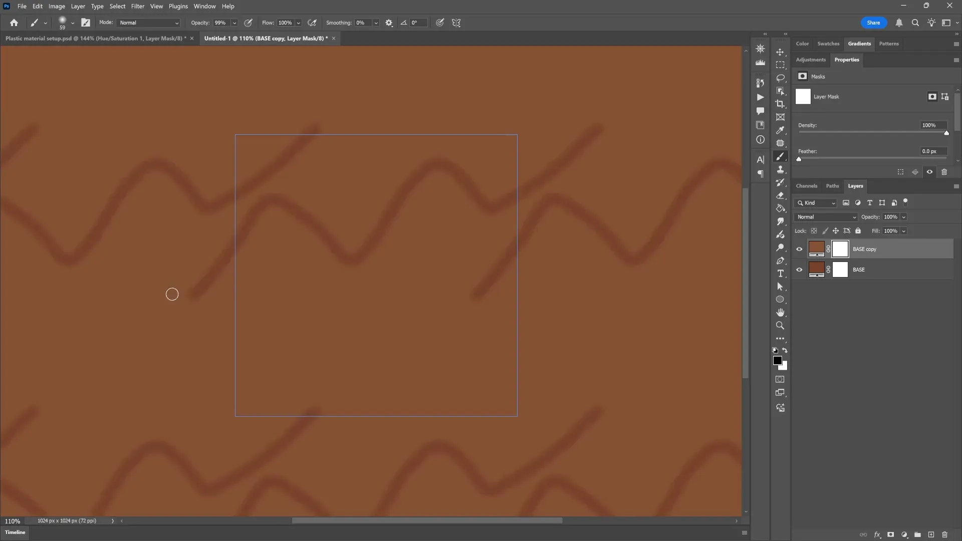 Photoshop Pattern Preview mode showing seamless tileable texture design