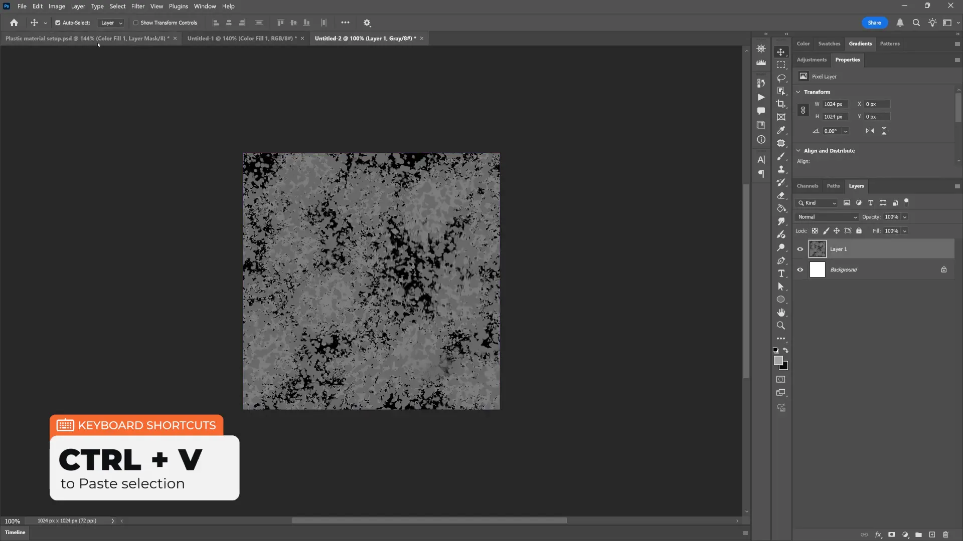 Exporting mask from Photoshop by copying mask content to new document