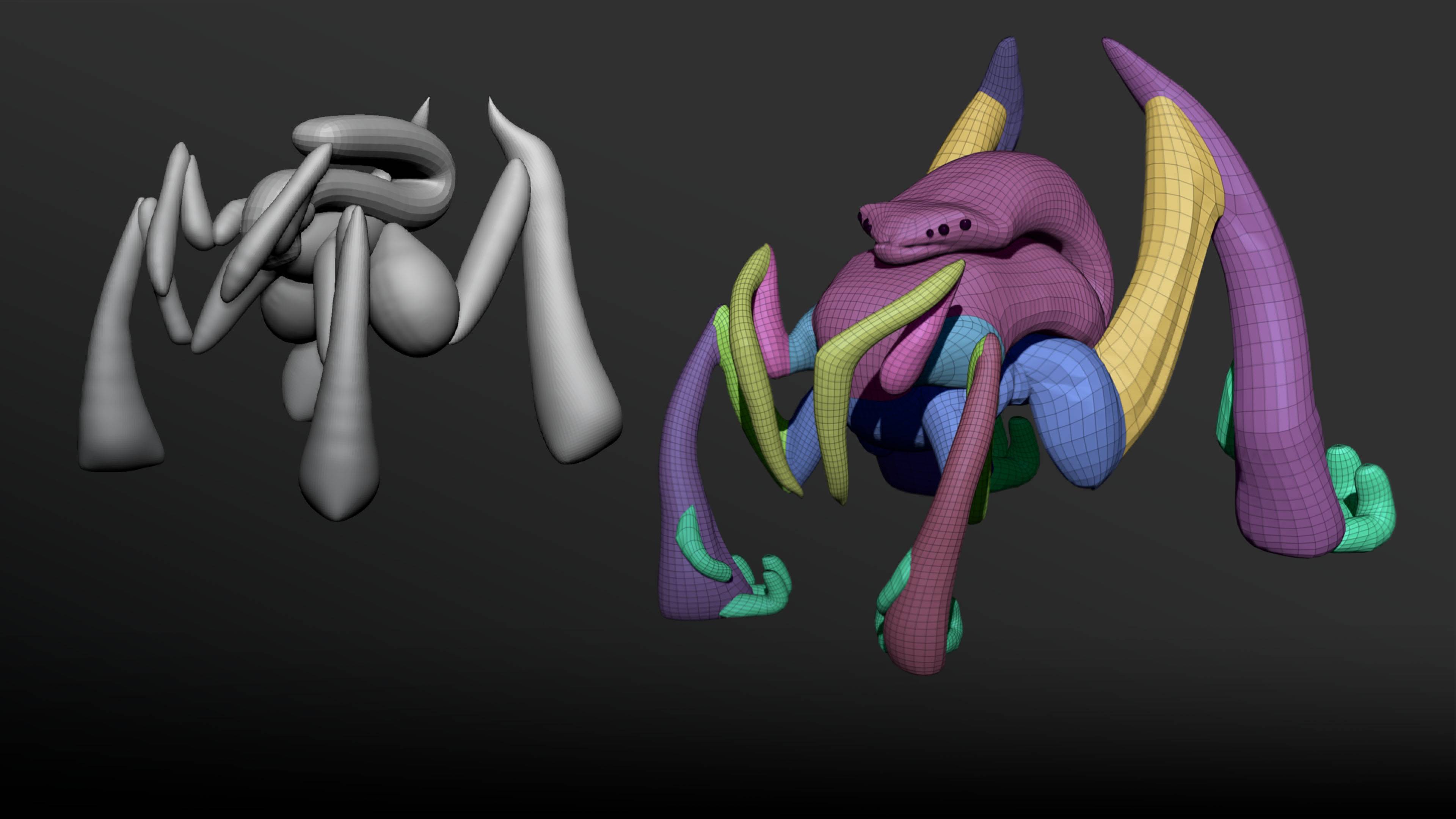 Prototyping a Biomech Creature in ZBrush with the Balloon Mesh Brush