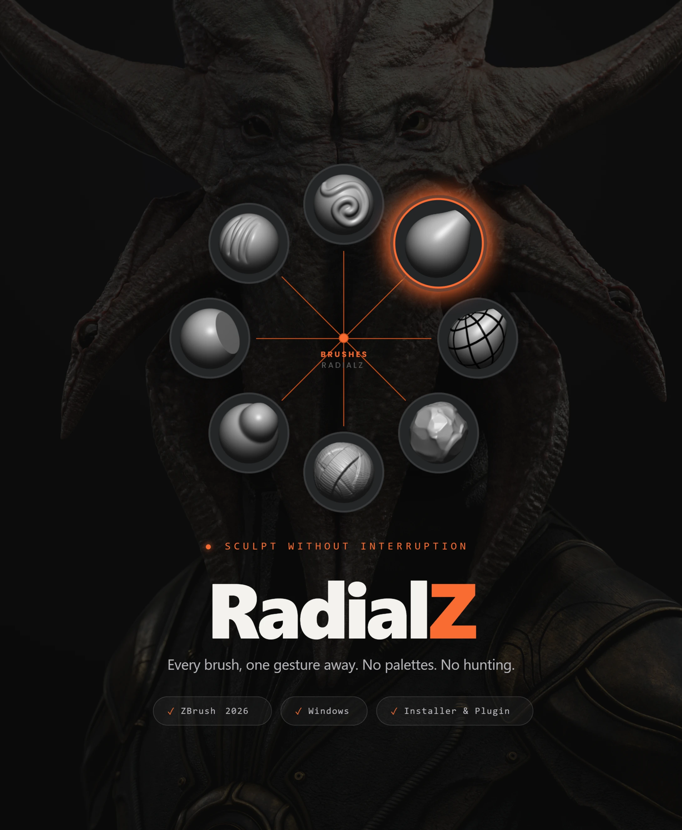 RadialZ - Radial Brush Menus for ZBrush