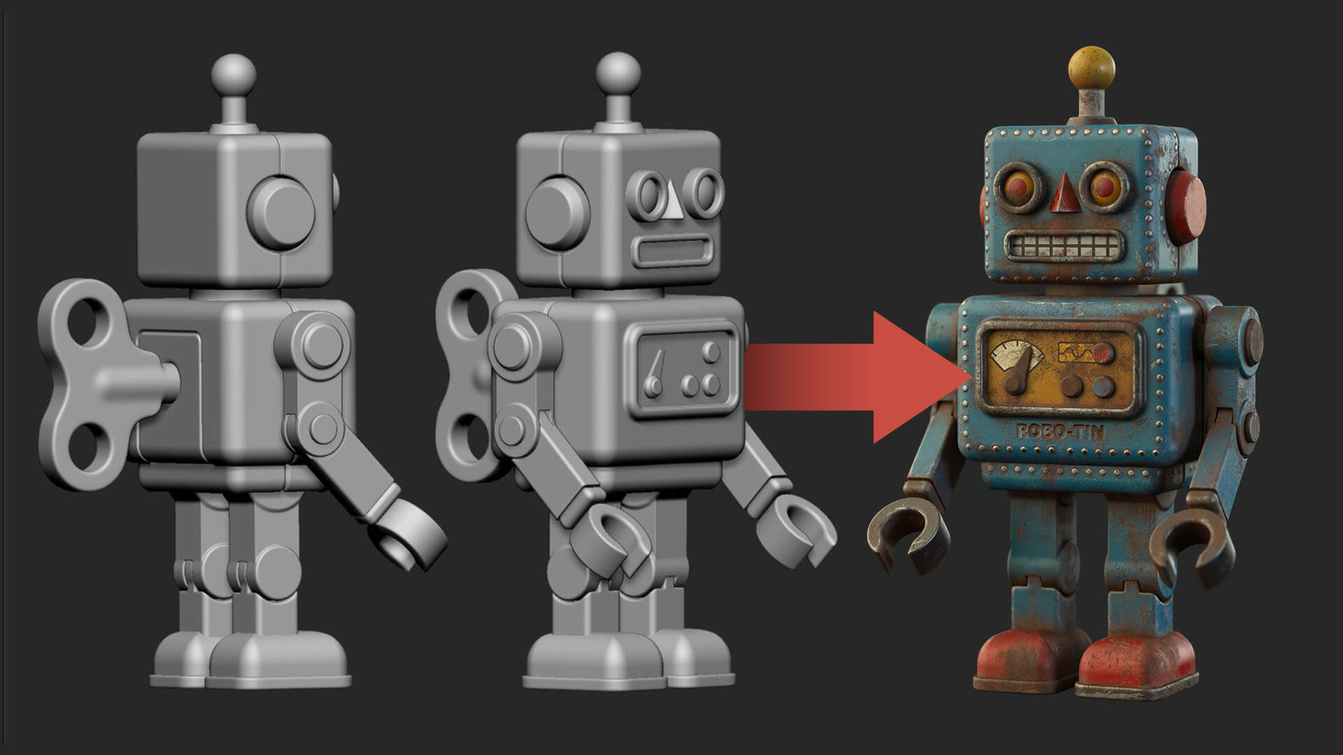 Robo-Tin: Your First Texturing Project in Substance 3D Painter
