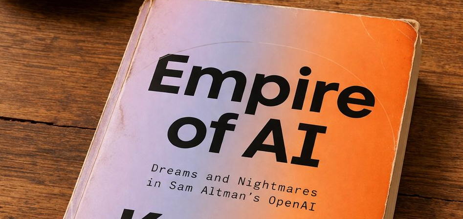 Front cover of a pre-read copy of the book Empire of AI - Dreams and Nightmares in Sam Altman's OpenAI