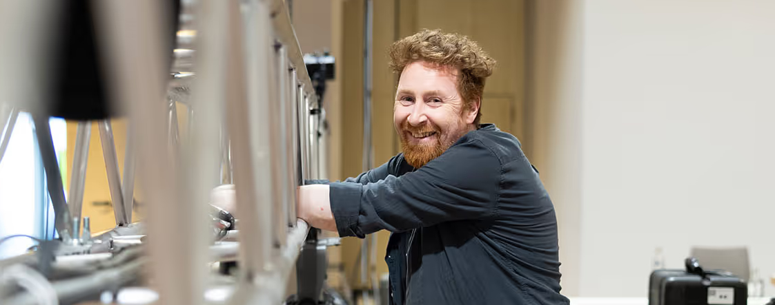 Karl Travers, projects director on site during the build-up of an event