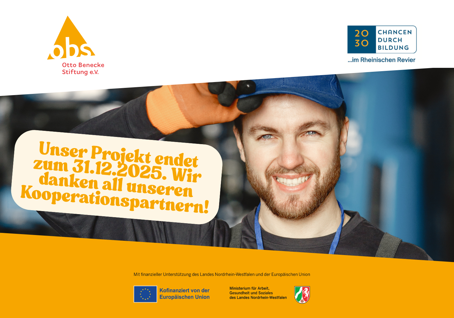 Projektende zum 31.12.2025 - Berufliche Qualifizierung bleibt ein zentraler Erfolgsfaktor im Strukturwandel des Rheinischen Reviers