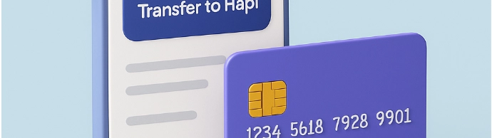 Como depositar com o Hapi com um cartão de crédito ou débito 