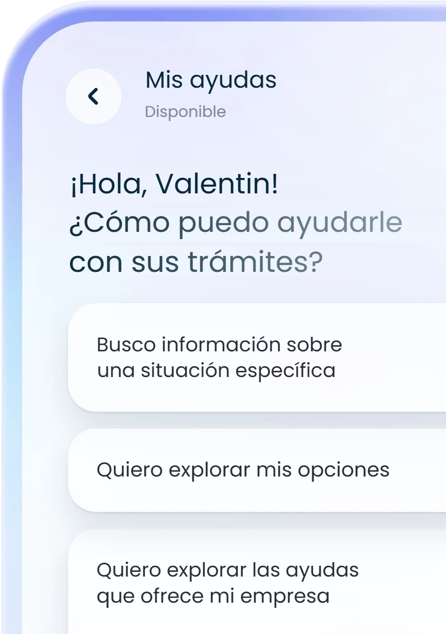 Asistente de detección de ayudas públicas y sociales para empleados