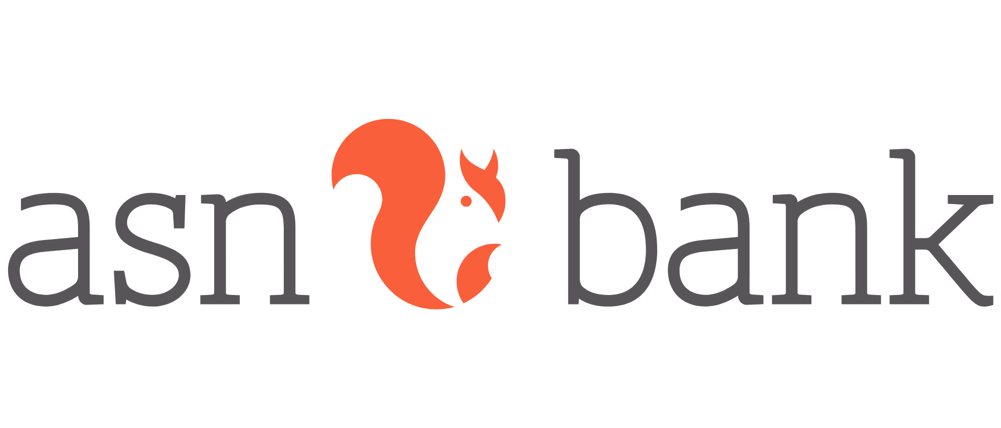 ASN Bank-logo met een rood eekhoornsymbool tussen de letters 'asn' en 'bank'.