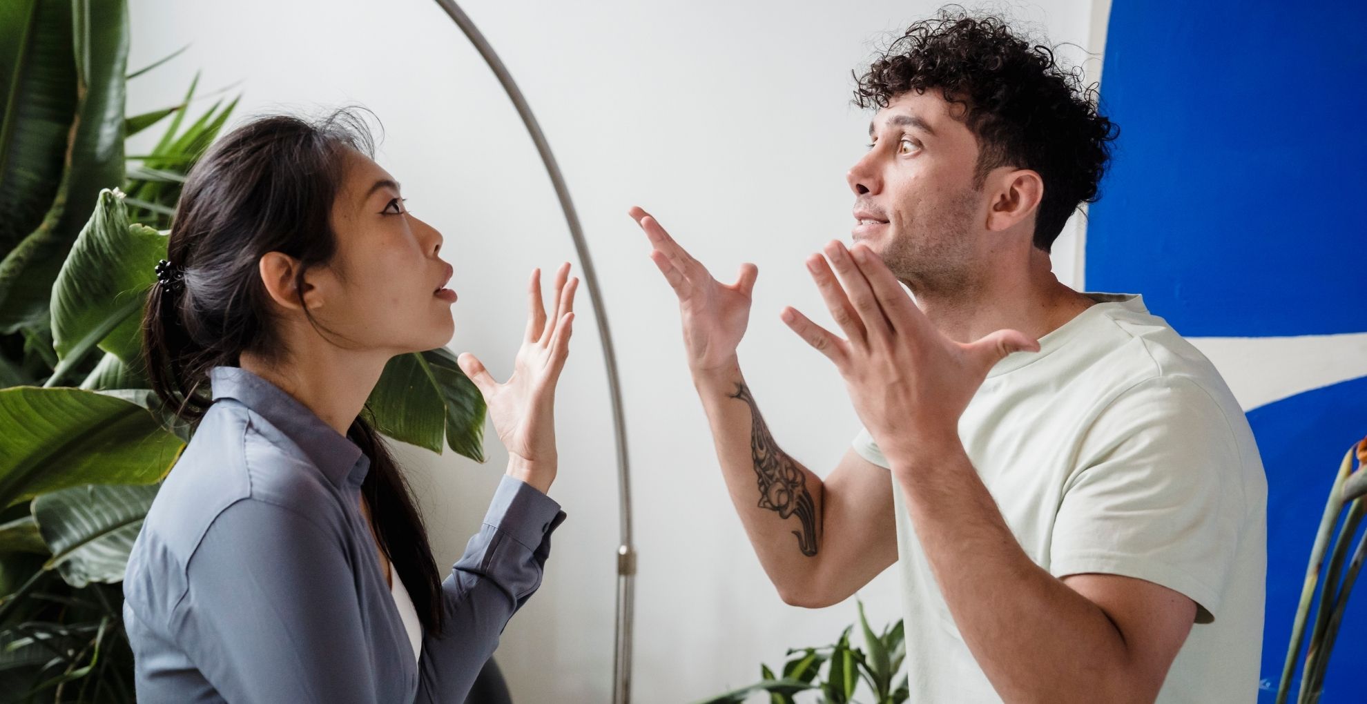 Man en vrouw in discussie