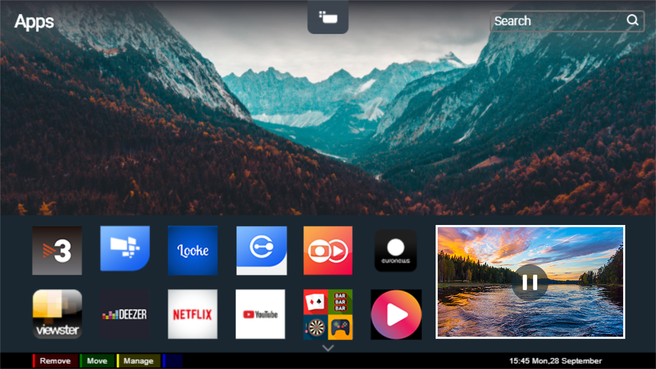 AOC smart TV portal Screenshot 2