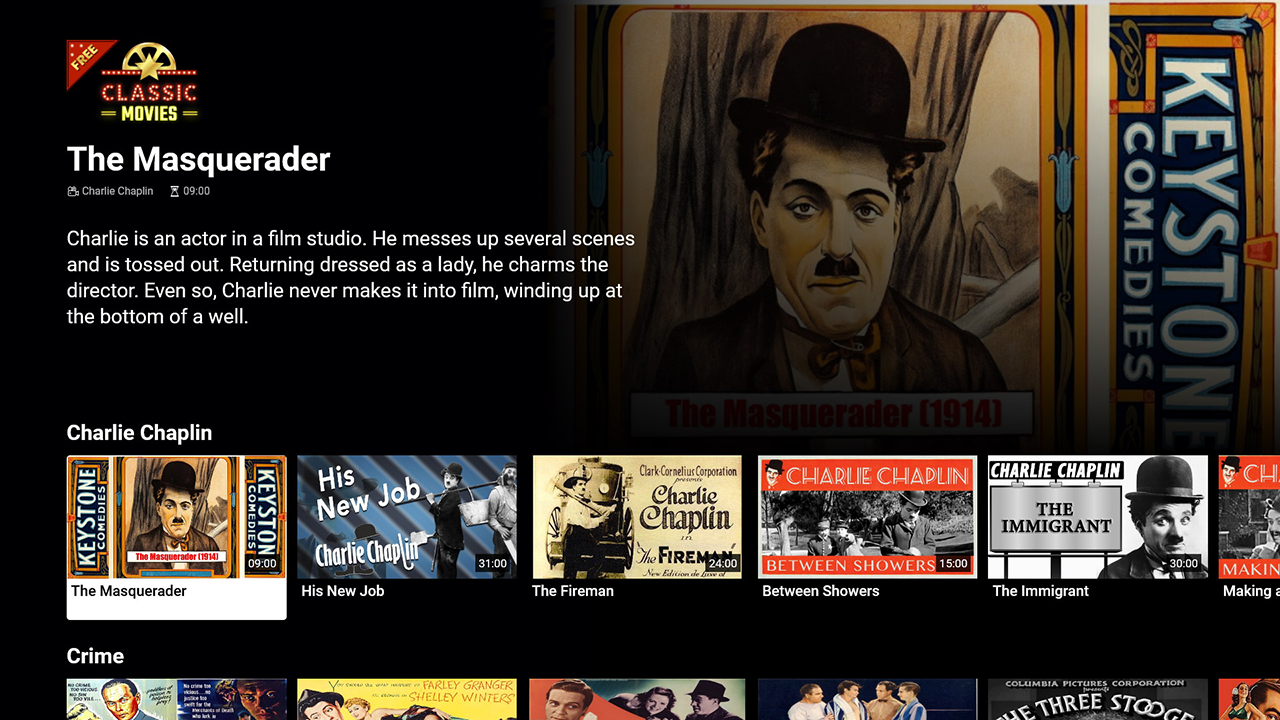 Free Classic Movies Screenshot 1