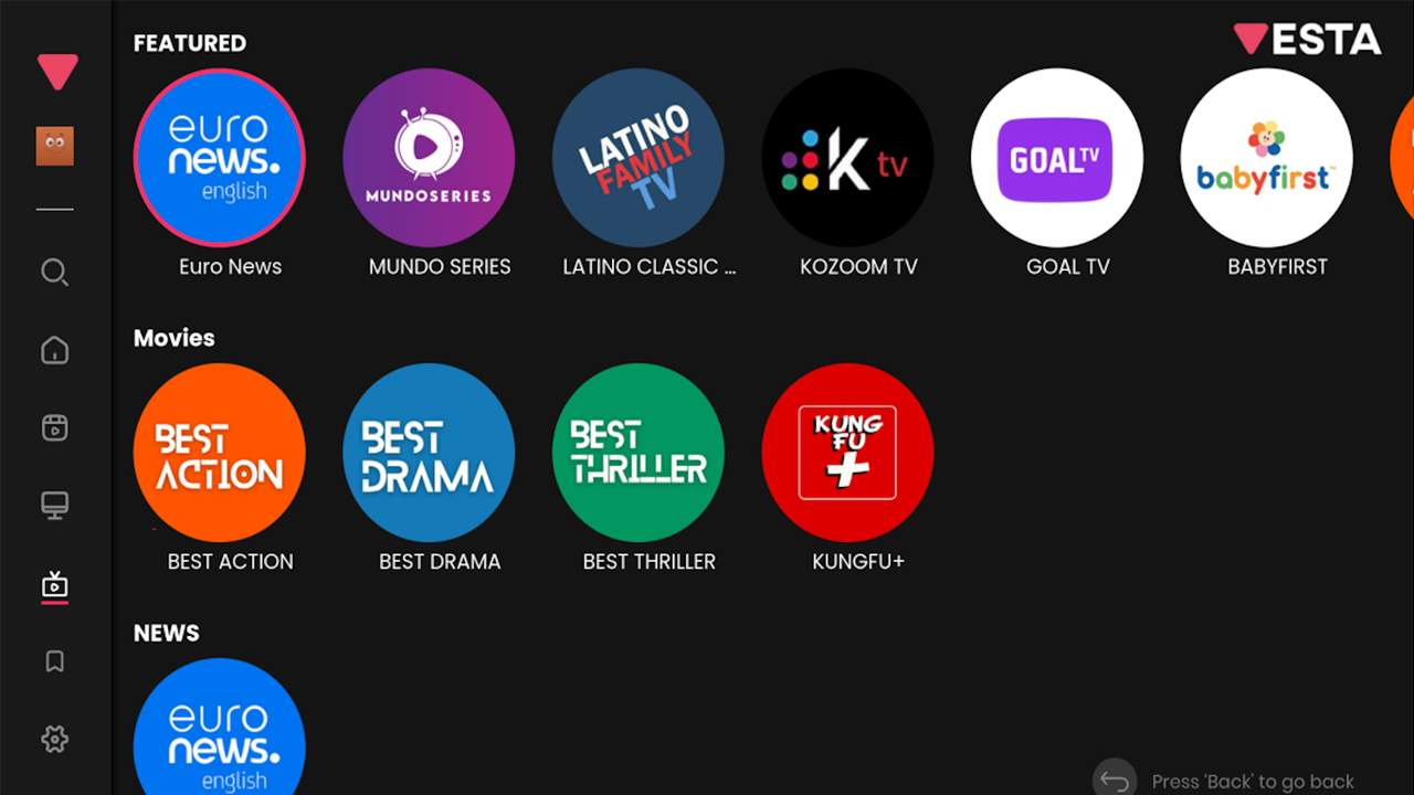 Vesta Stream Screenshot 2