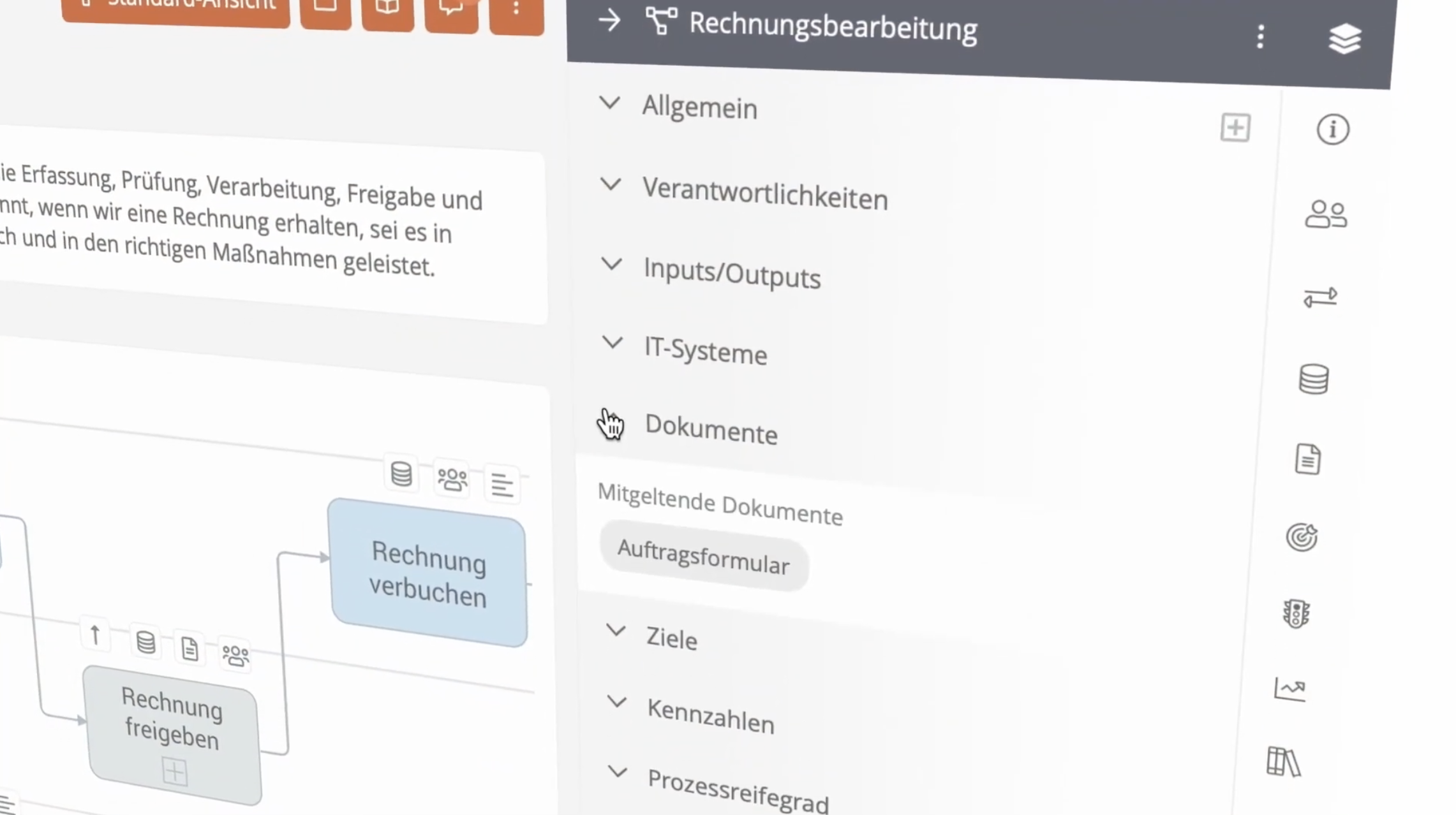Verknüpfte Informationen direkt im Prozess in Aeneis