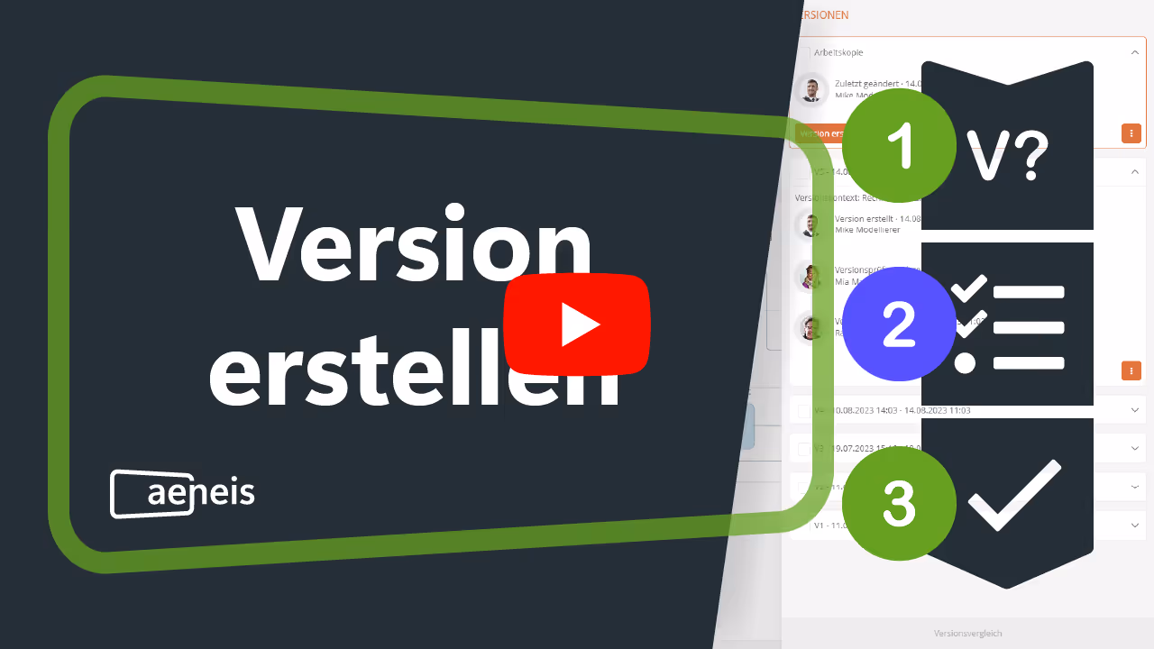 Thumbnail Video zu Version erstellen in Aeneis