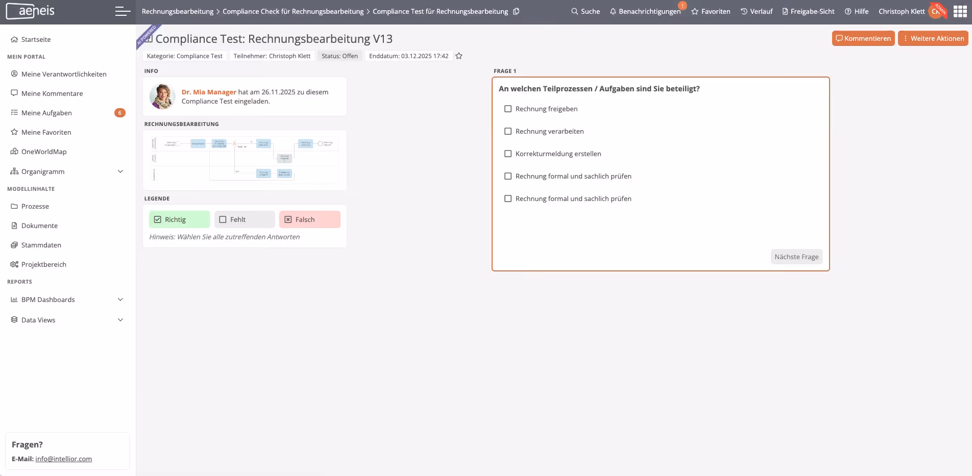 KI-generierter Compliance Check zur Überprüfung von Prozesswissen