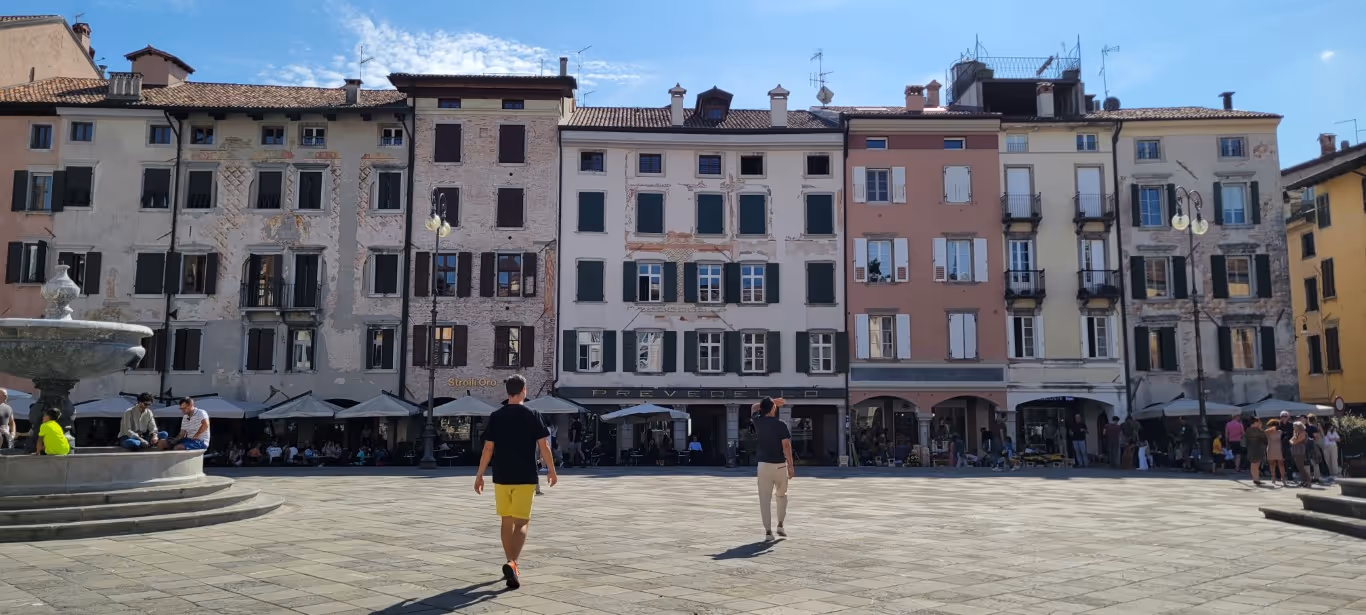 A relatively quiet piazza in Udine, only 1 hour away from Trieste.