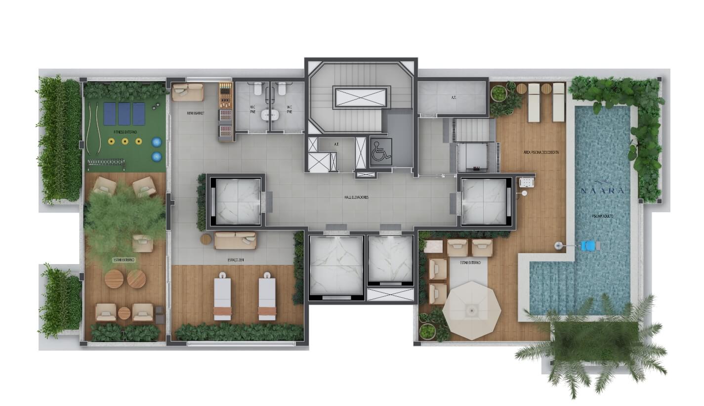 Planta do 26º pavimento – lazer