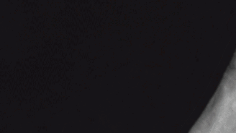 Animation showing a repeating pattern of arms holfing butcher knives swinging down in dark space.