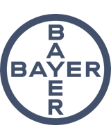 Bayer-Logo in einem Kreis.