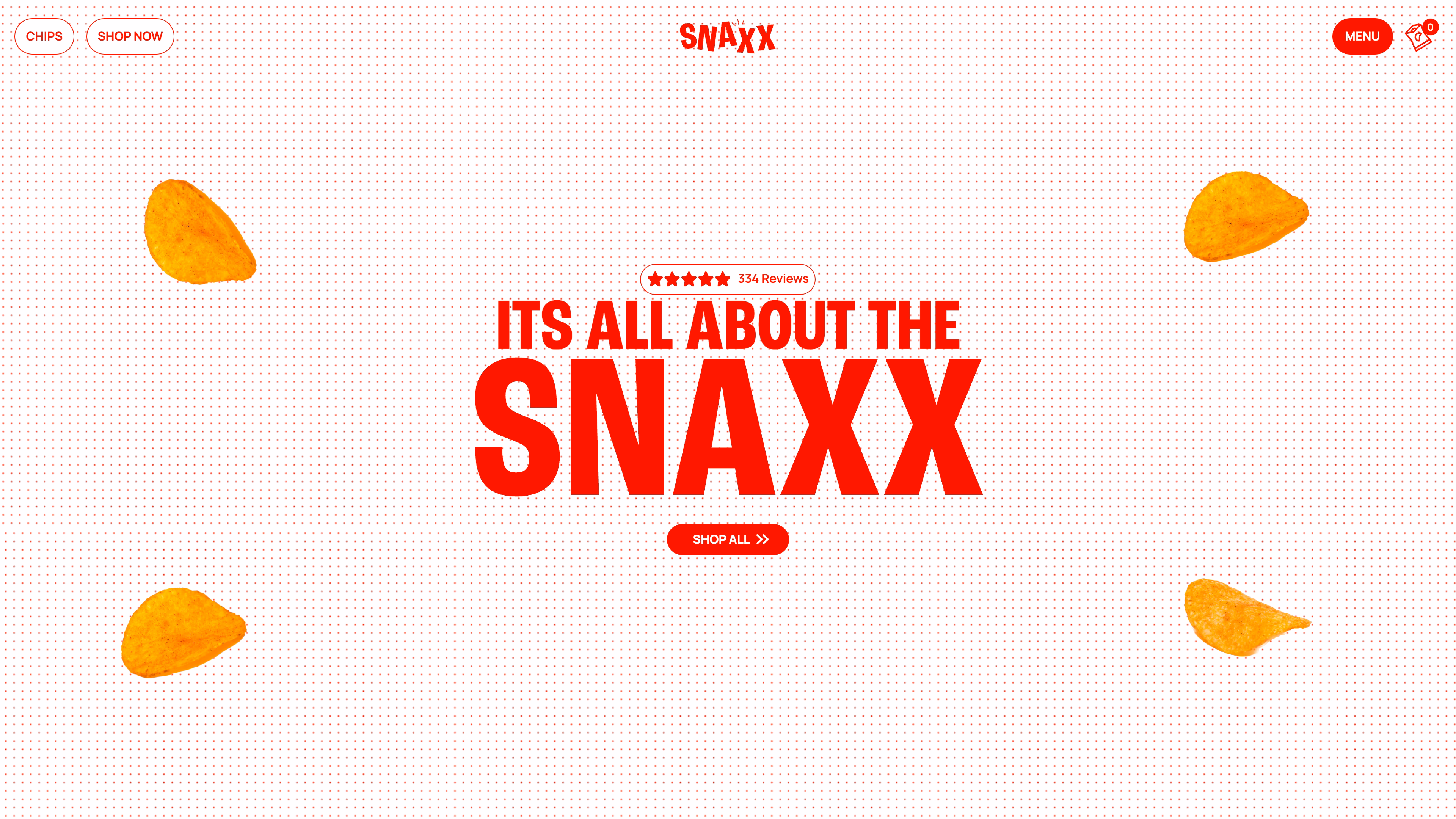 Snack brand website hero section designed by Silv Studio using Webflow with bold branding and visual storytelling.