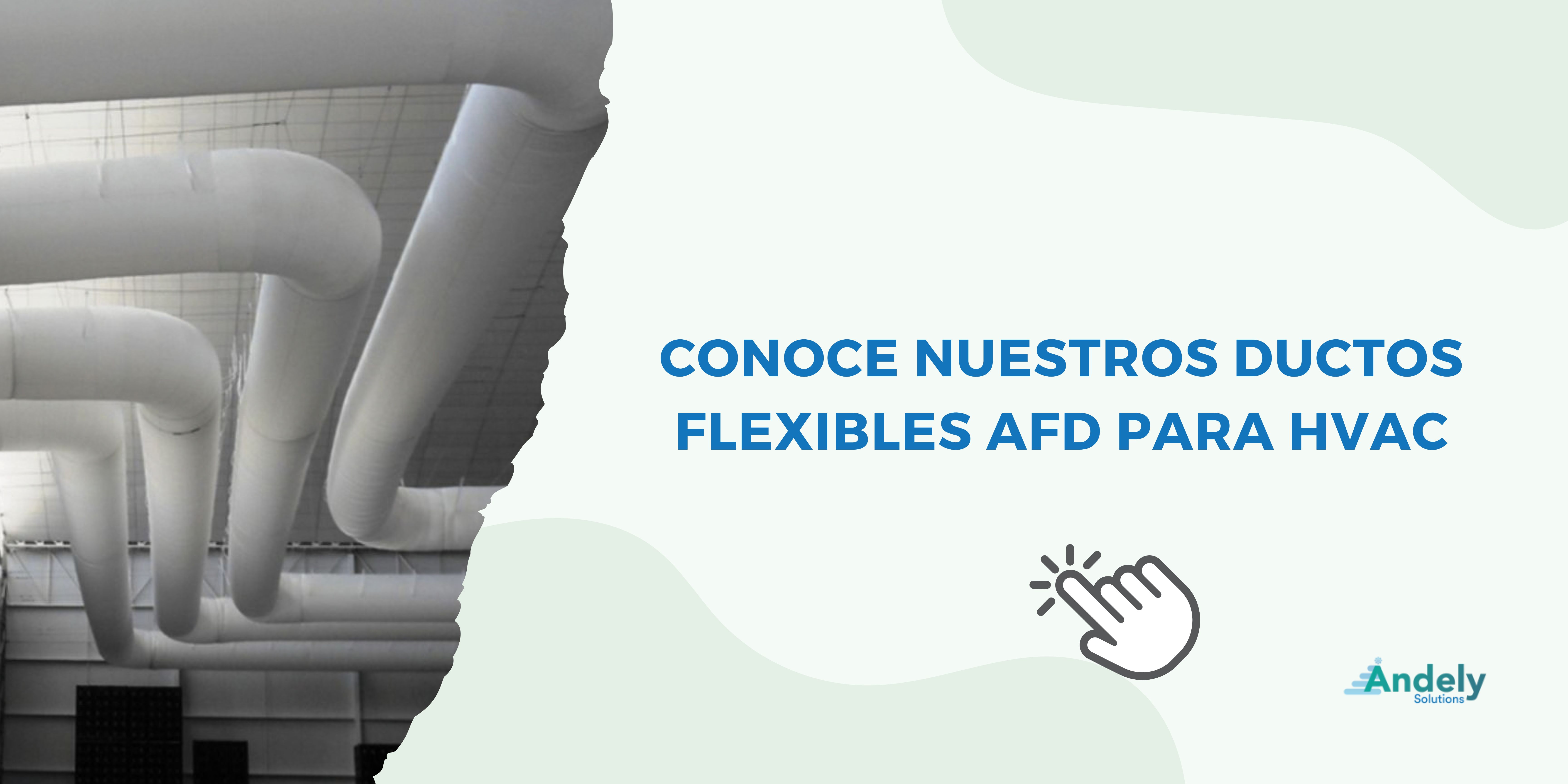 Banner con ductos flexibles en blanco