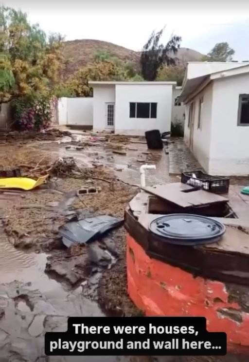 Where houses and a playground stood before the flood