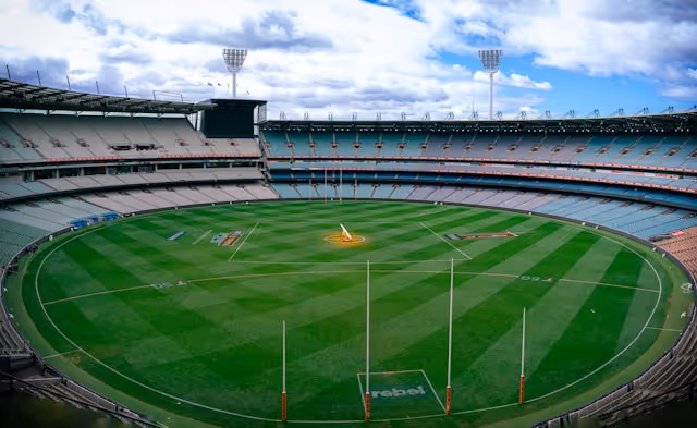 A wide-angle view of the Melbourne Cricket Ground (MCG)