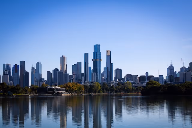 Melbourne skyline.