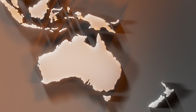 Minimalist illustration of Australia.