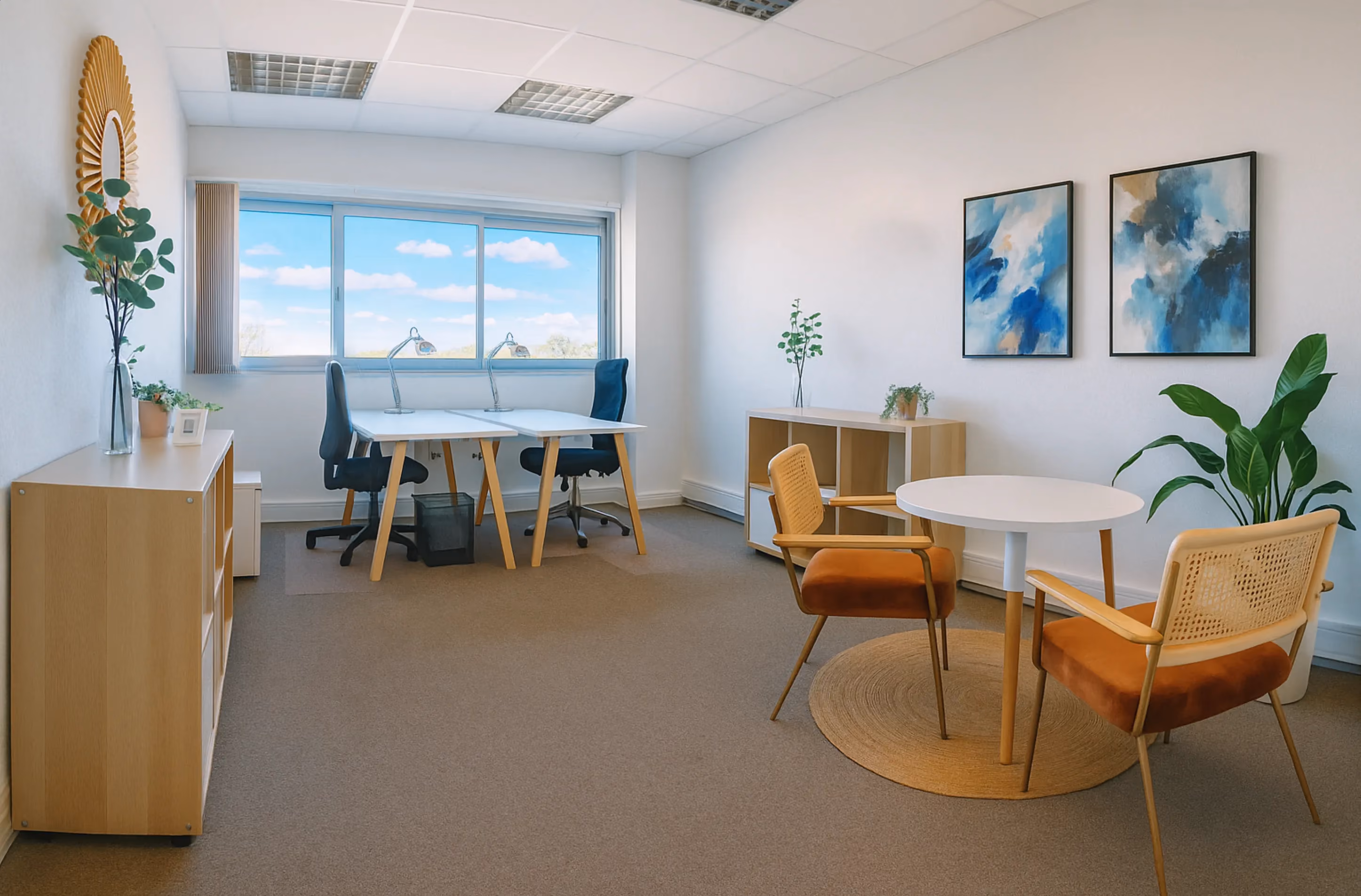 Bureau privatif n°22 meublé avec coin réunion à Espace Entreprise Montpellier