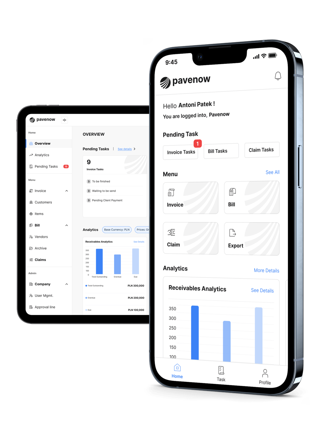 PaveNow app on desktop and mobile