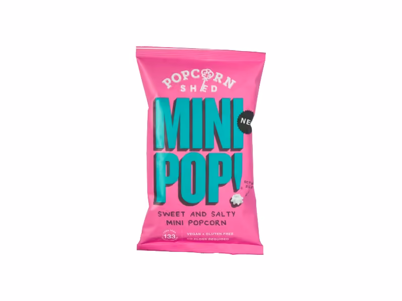 Paquet de popcorn sweet & salty de la marque popcorn shedPopcorn Shed - Mini Pop 20g - Sucre et Sel