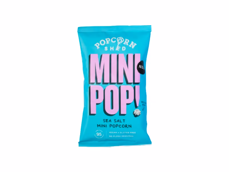 Paquet de popcorn au sel de la marque popcorn shedPopcorn Shed - Minipop 20g - sel