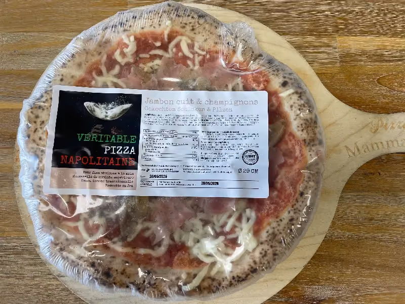 Pizza napolitaine jambon et champignons 29 cm